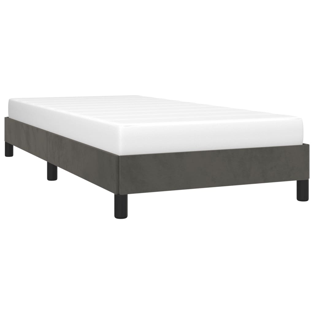 Bettgestell ohne Matratze Dunkelgrau 100x200 cm Samt