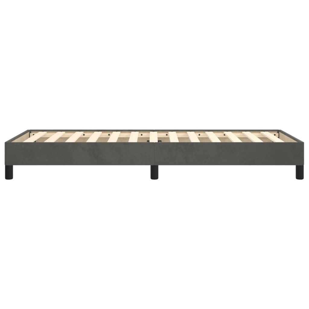 Bettgestell ohne Matratze Dunkelgrau 100x200 cm Samt