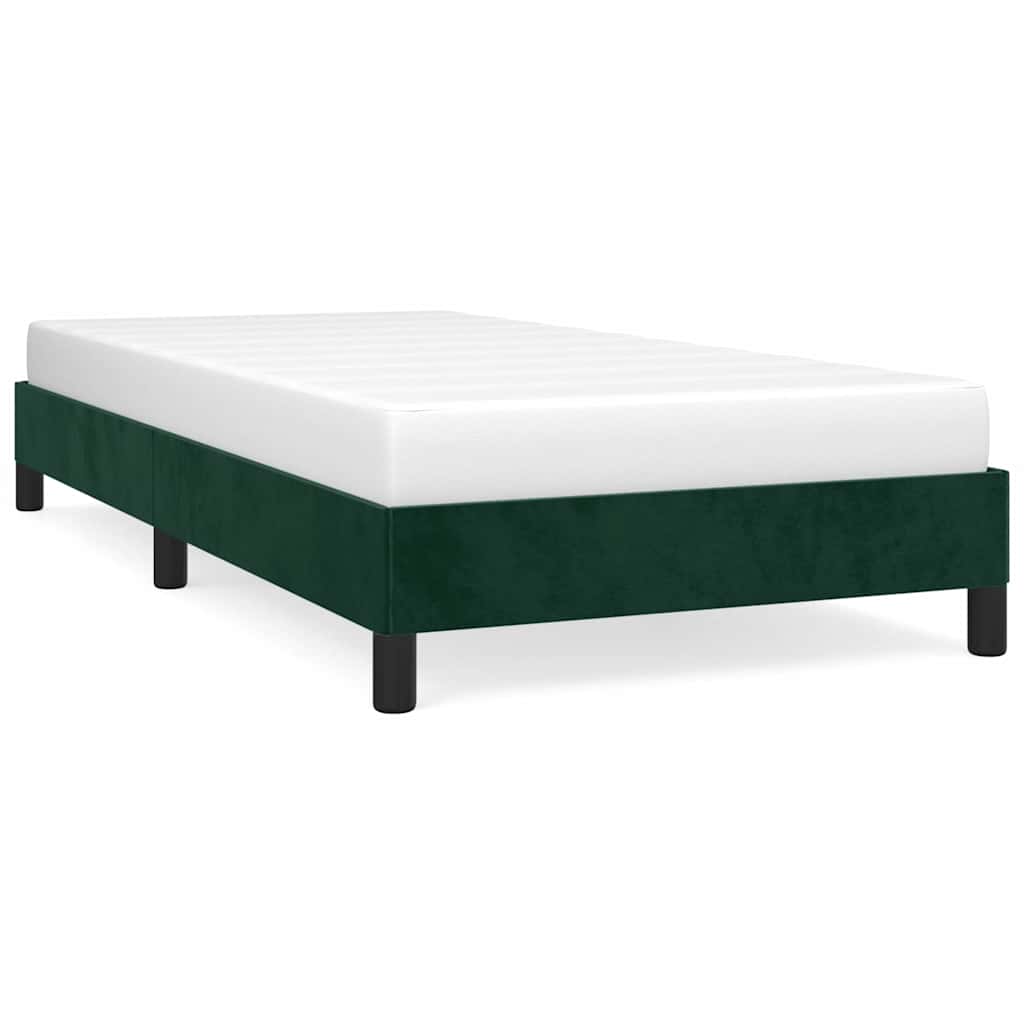 Bettgestell ohne Matratze Dunkelgrün 100x200 cm Samt