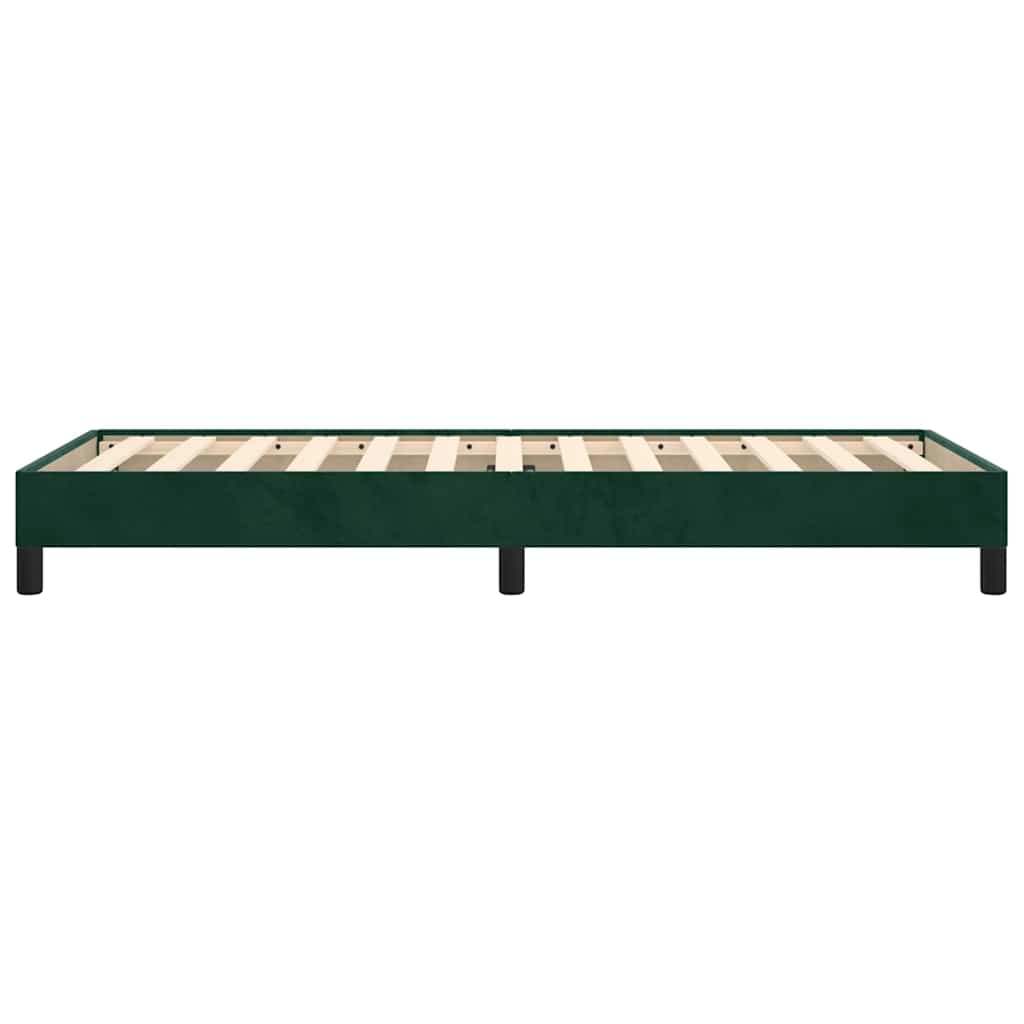 Bettgestell ohne Matratze Dunkelgrün 100x200 cm Samt