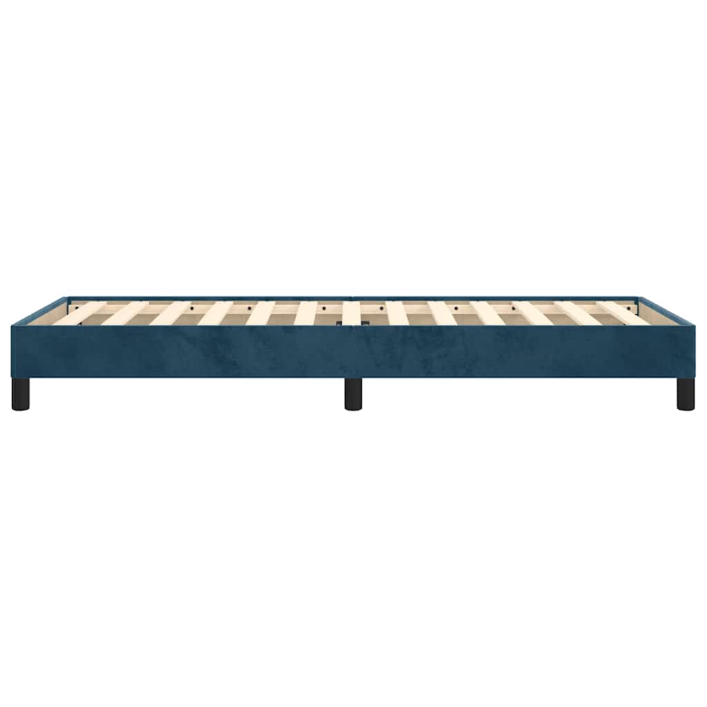 Bettgestell ohne Matratze Dunkelblau 100x200 cm Samt