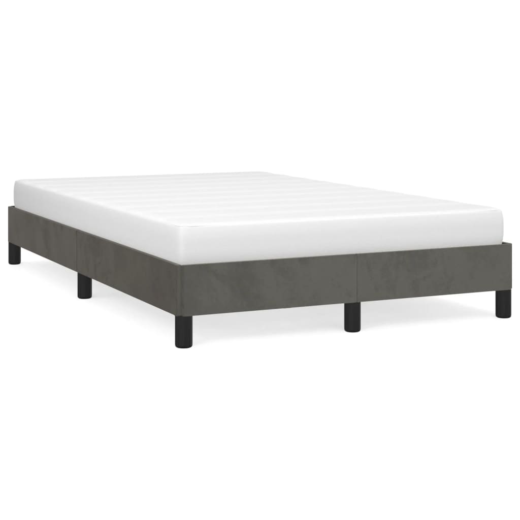 Bettgestell ohne Matratze Dunkelgrau 120x200 cm Samt
