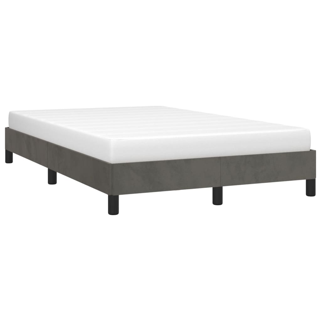 Bettgestell ohne Matratze Dunkelgrau 120x200 cm Samt