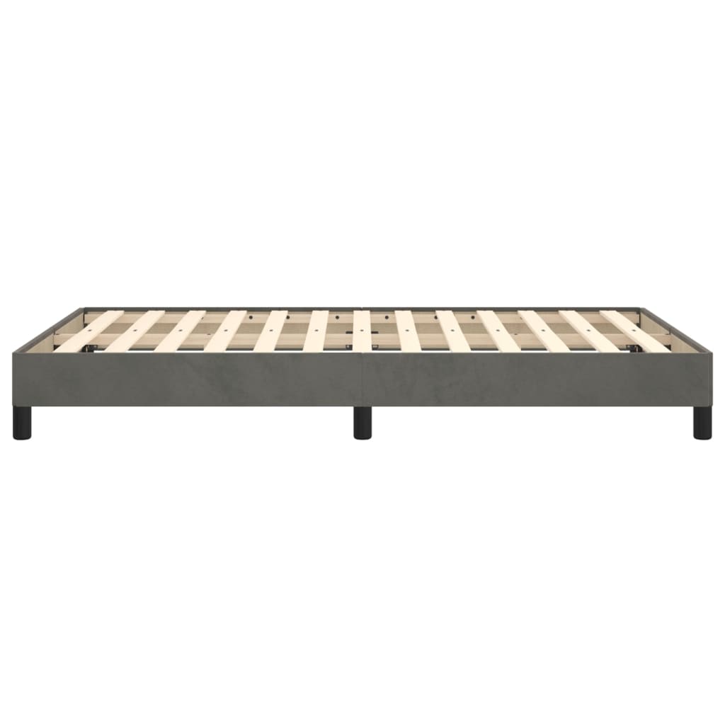 Bettgestell ohne Matratze Dunkelgrau 120x200 cm Samt
