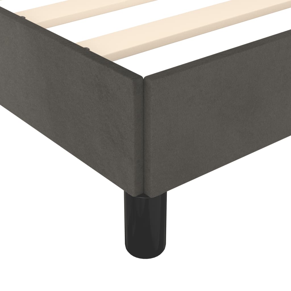 Bettgestell ohne Matratze Dunkelgrau 120x200 cm Samt