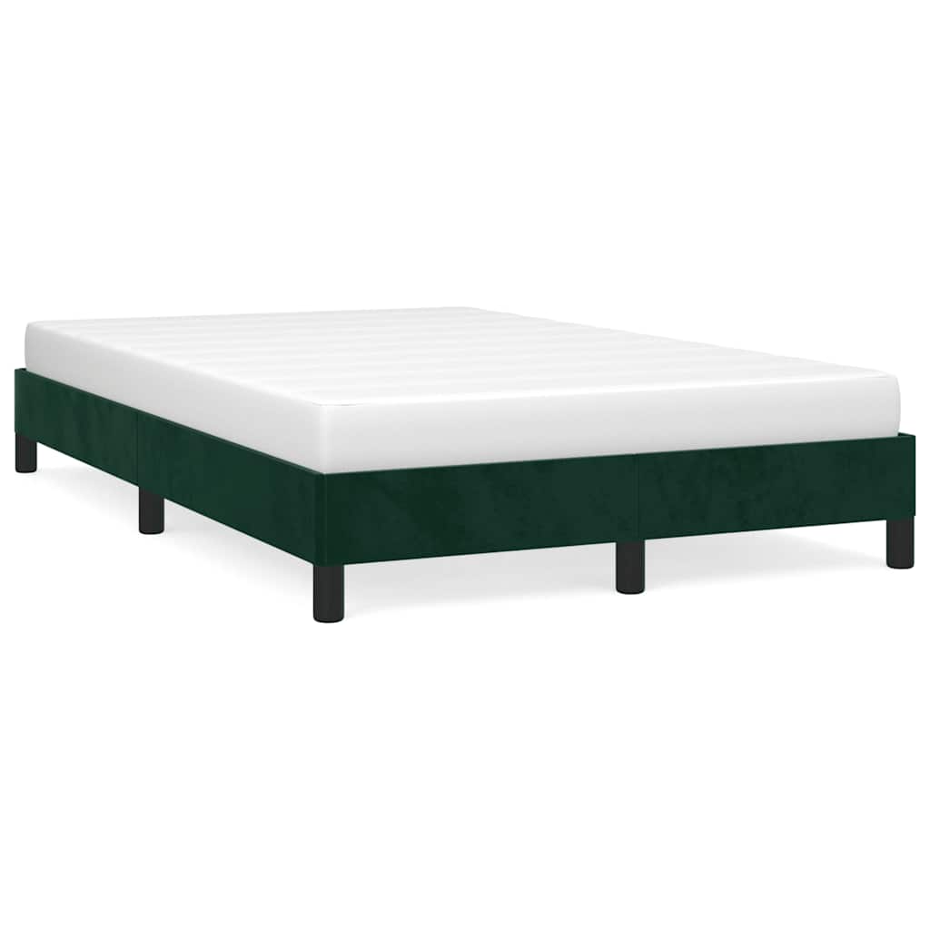 Bettgestell ohne Matratze Dunkelgrün 120x200 cm Samt