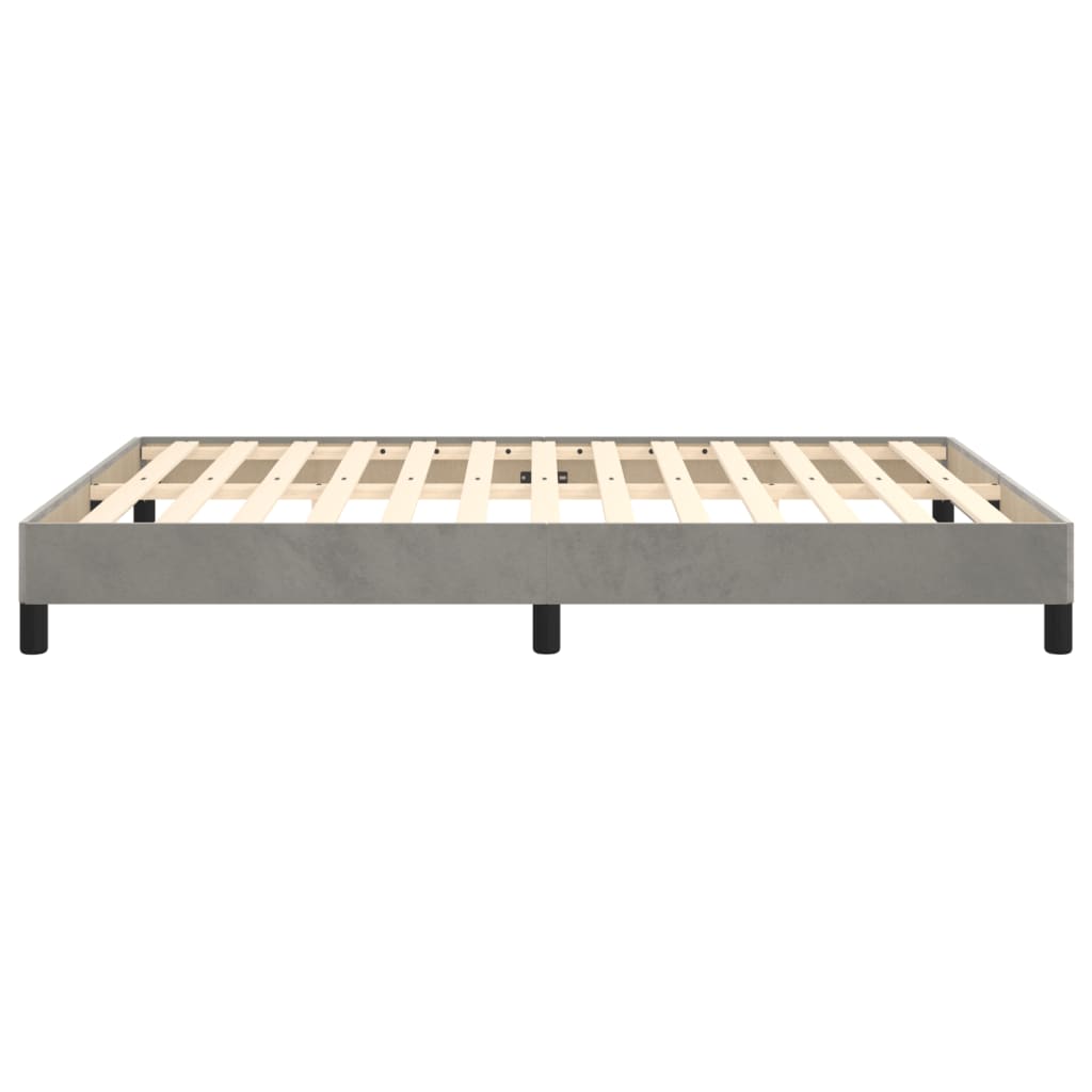Bettgestell ohne Matratze Hellgrau 140x190 cm Samt