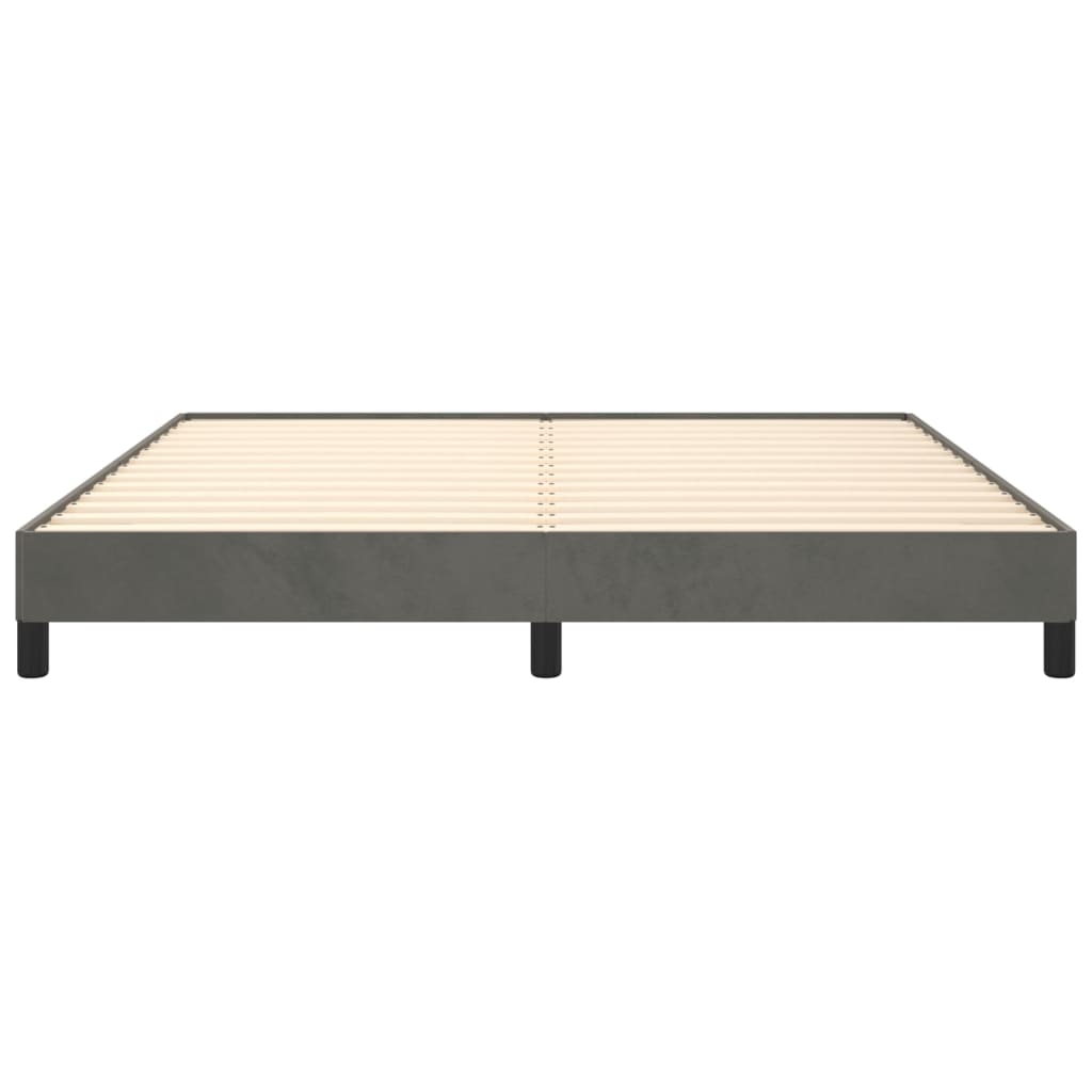 Bettgestell ohne Matratze Dunkelgrau 160x200 cm Samt