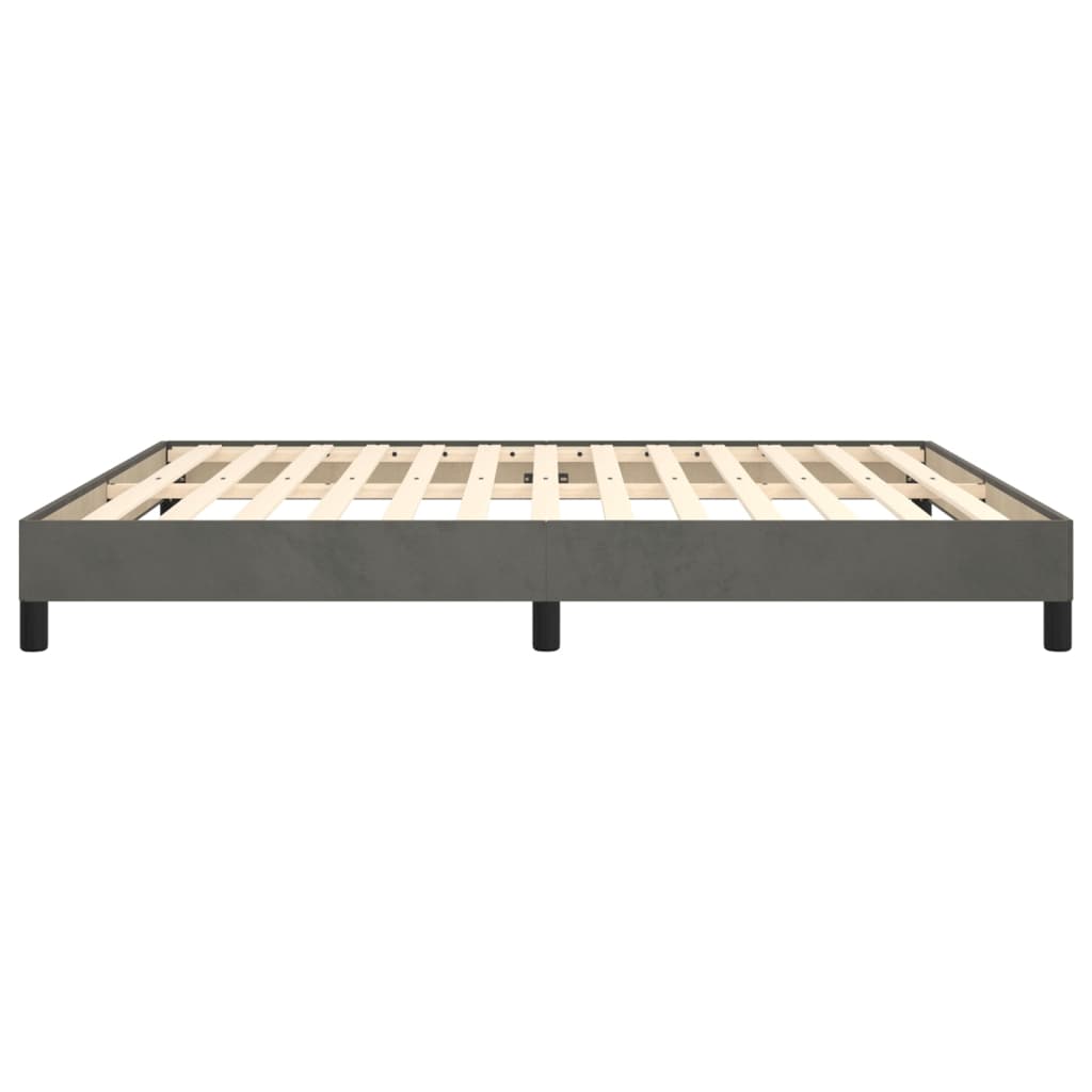 Bettgestell ohne Matratze Dunkelgrau 160x200 cm Samt