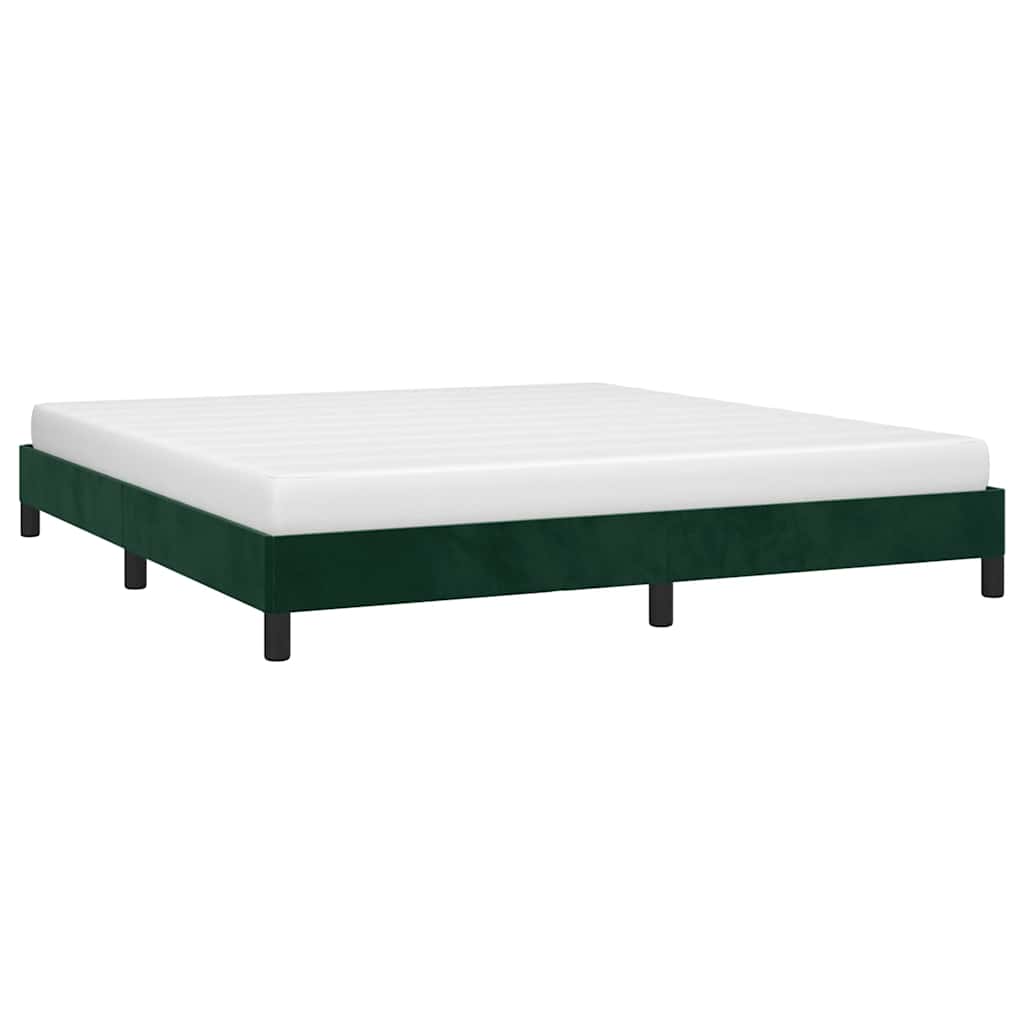 Bettgestell ohne Matratze Dunkelgrün 180x200 cm Samt