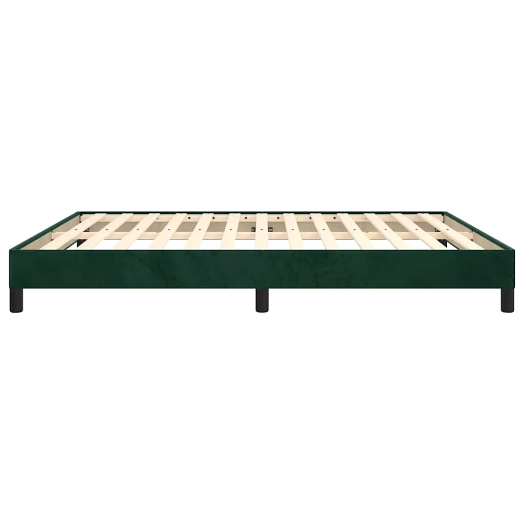 Bettgestell ohne Matratze Dunkelgrün 180x200 cm Samt