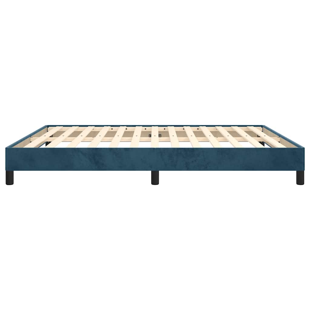 Bettgestell ohne Matratze Dunkelblau 180x200 cm Samt