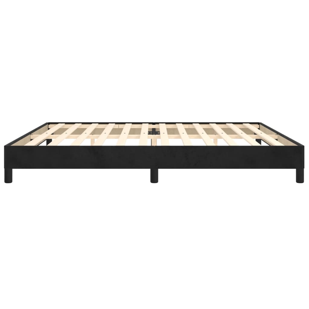Bettgestell ohne Matratze Schwarz 200x200 cm Samt