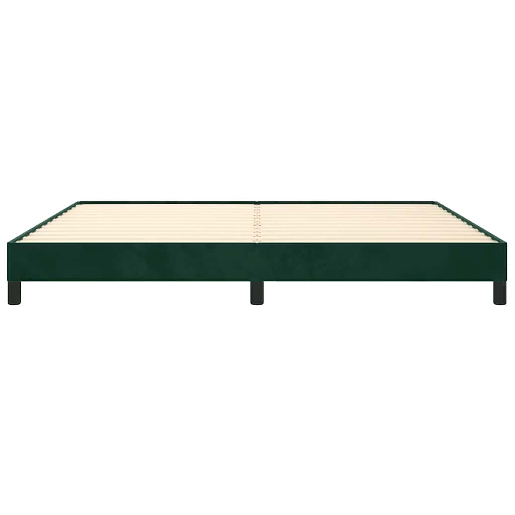 Bettgestell ohne Matratze Dunkelgrün 200x200 cm Samt