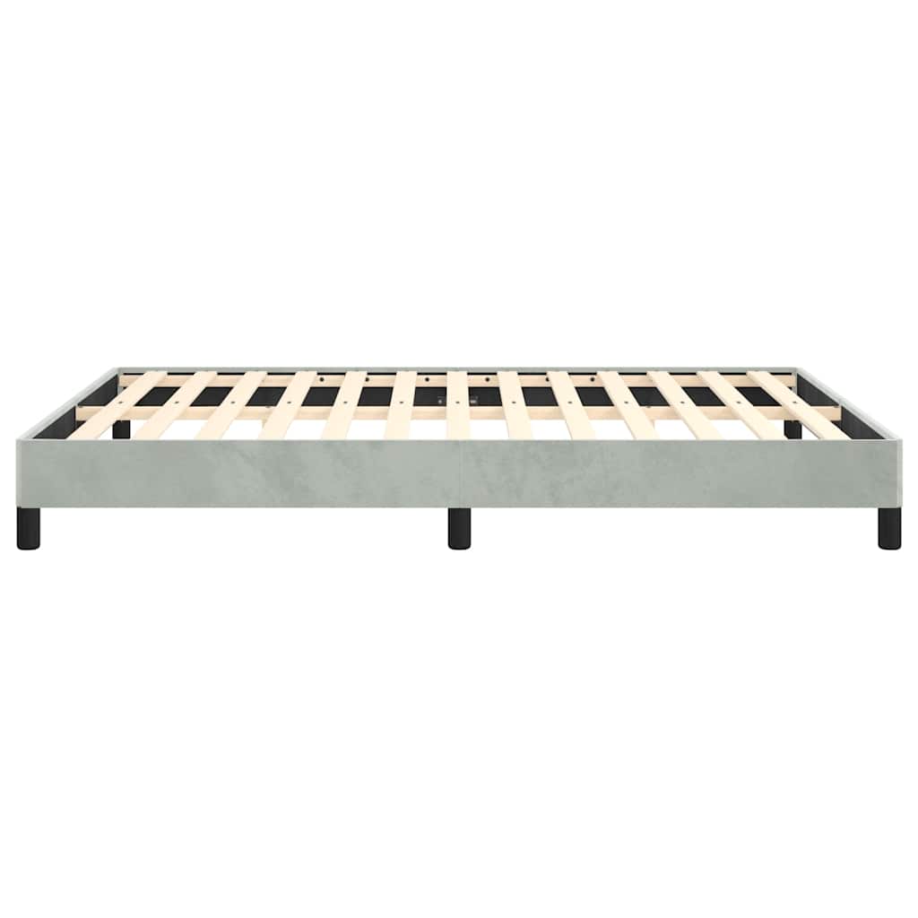 Bettgestell ohne Matratze Hellgrau 137x190 cm Vollvelours