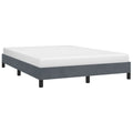 Bettgestell ohne Matratze Dunkelgrau 137x190 cm Vollvelours