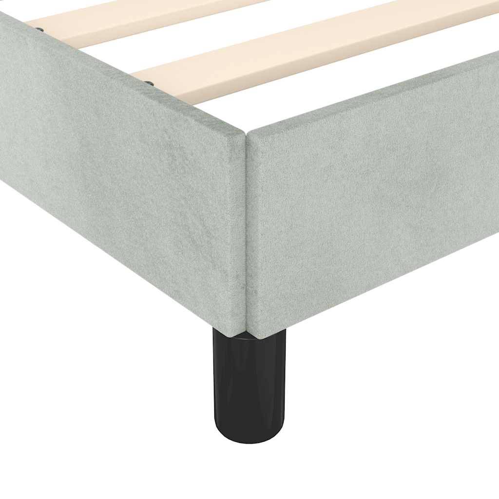 Bettgestell ohne Matratze Hellgrau 152x203 cm Queen-Size Samt