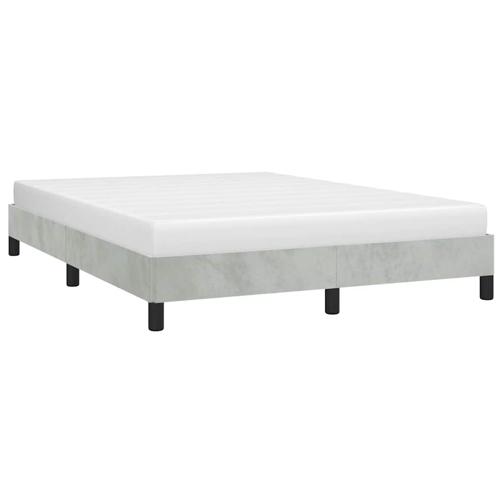 Bettgestell ohne Matratze Hellgrau 152x203 cm Queen-Size Samt