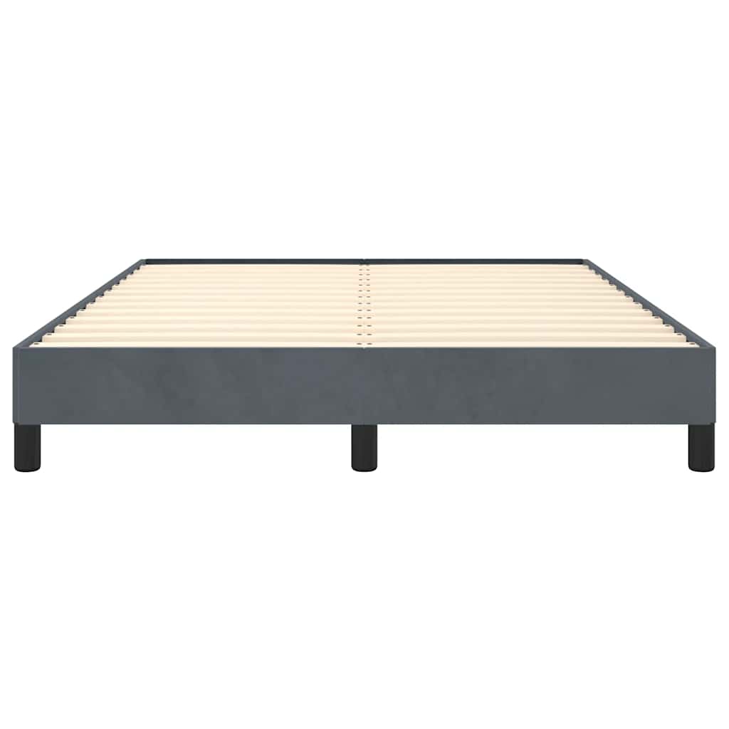 Bettgestell ohne Matratze Dunkelgrau 152x203 cm Queen-Size Samt