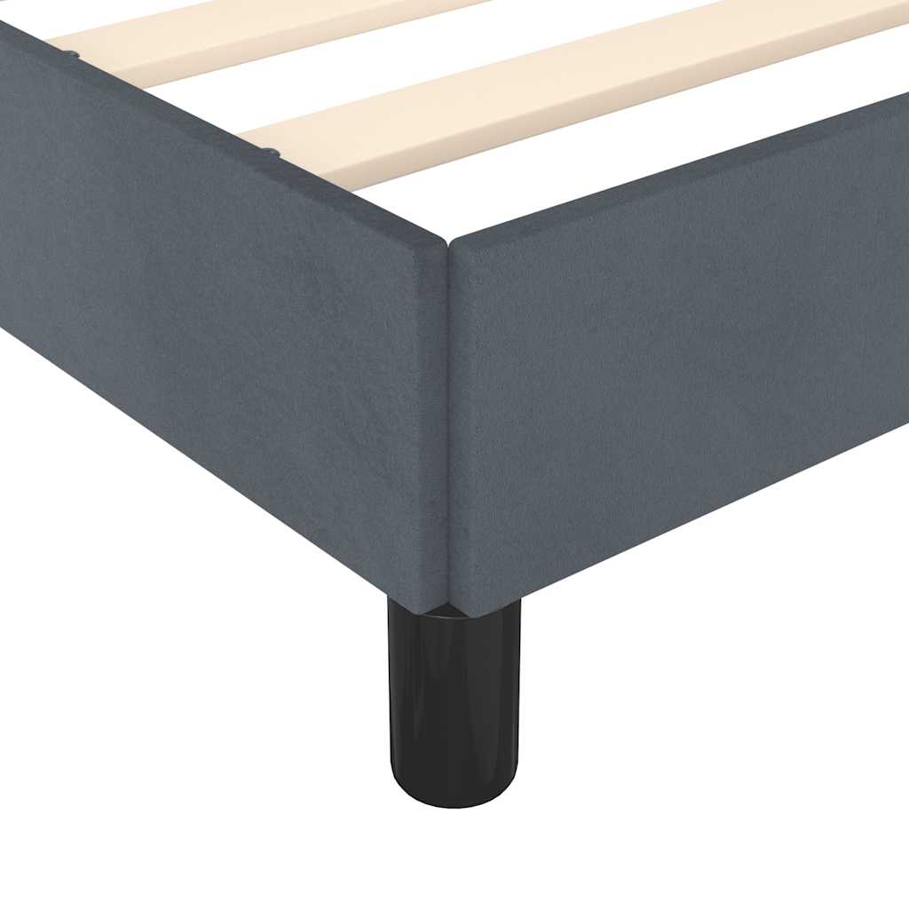 Bettgestell ohne Matratze Dunkelgrau 152x203 cm Queen-Size Samt