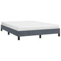 Bettgestell ohne Matratze Dunkelgrau 152x203 cm Queen-Size Samt