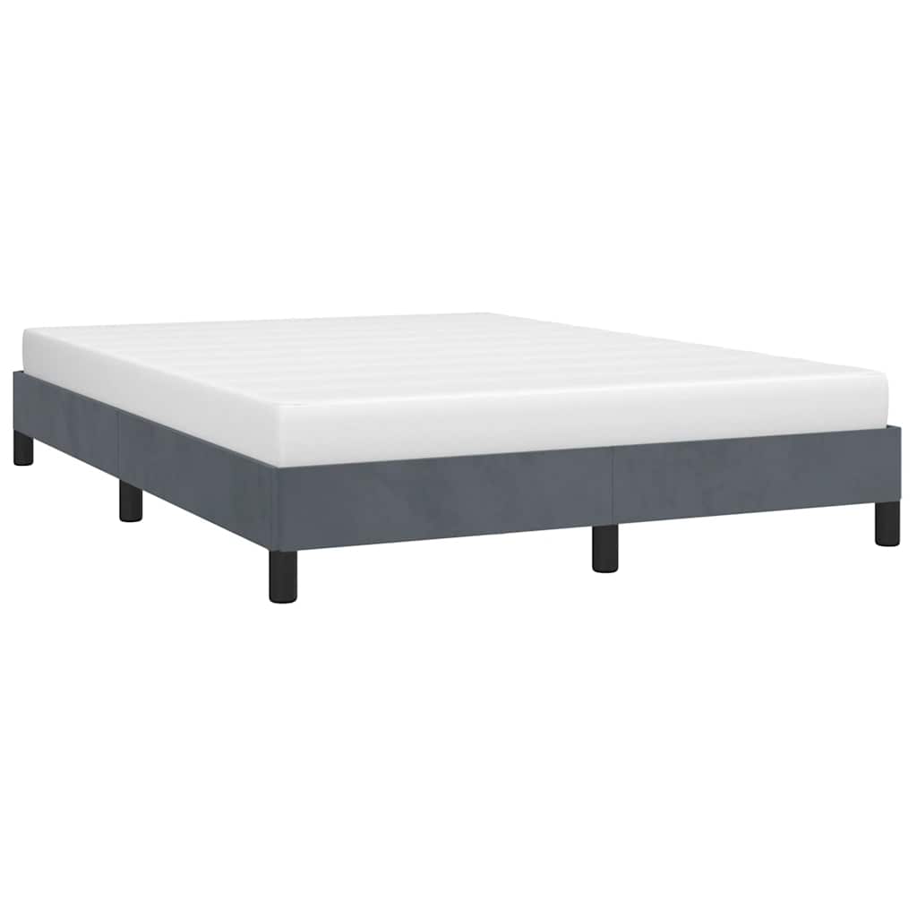 Bettgestell ohne Matratze Dunkelgrau 152x203 cm Queen-Size Samt