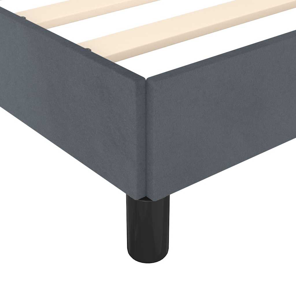 Bettgestell ohne Matratze Dunkelgrau 193x203 cm King Samt