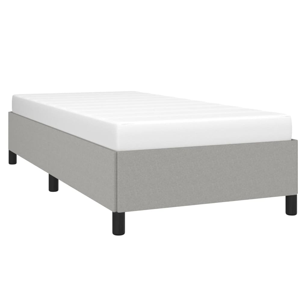 Bettgestell ohne Matratze Hellgrau 80x200 cm Stoff