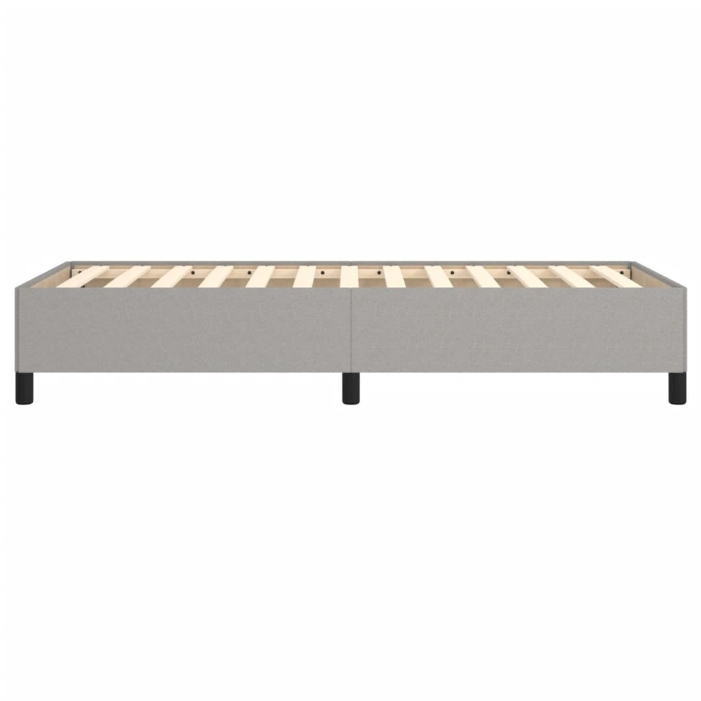 Bettgestell ohne Matratze Hellgrau 80x200 cm Stoff