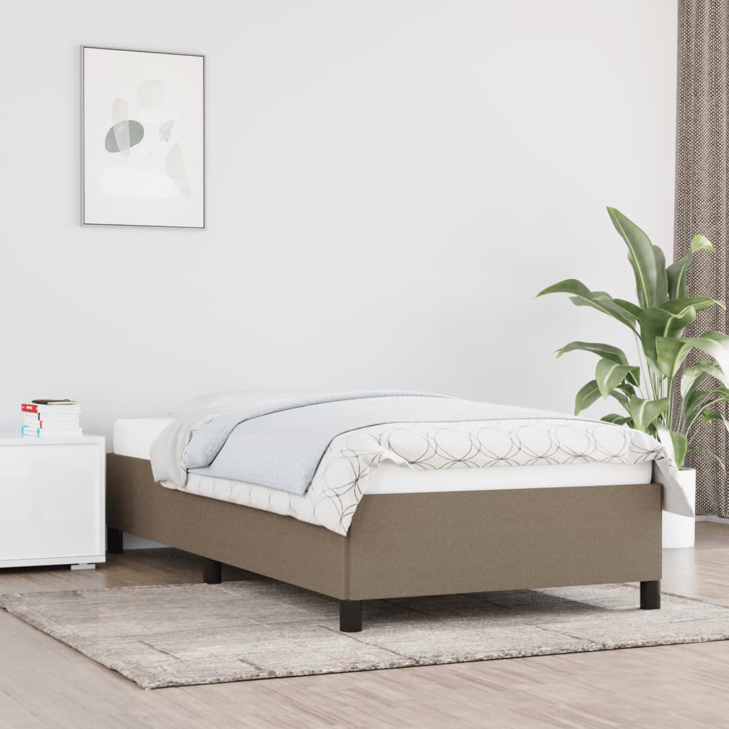 Bettgestell ohne Matratze Taupe 90x190 cm Stoff