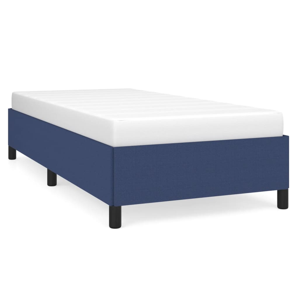 Bettgestell ohne Matratze Blau 90x190 cm Stoff