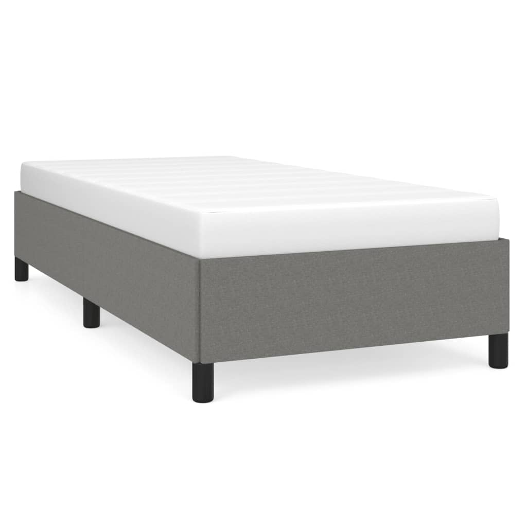 Bettgestell ohne Matratze Dunkelgrau 100x200 cm Stoff