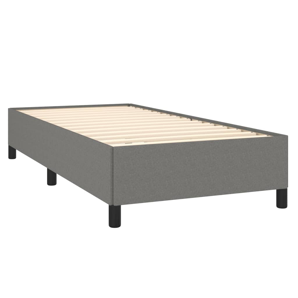 Bettgestell ohne Matratze Dunkelgrau 100x200 cm Stoff