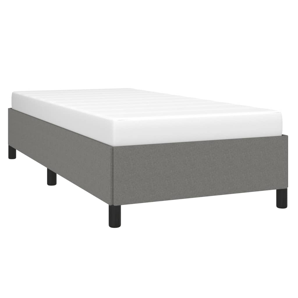 Bettgestell ohne Matratze Dunkelgrau 100x200 cm Stoff