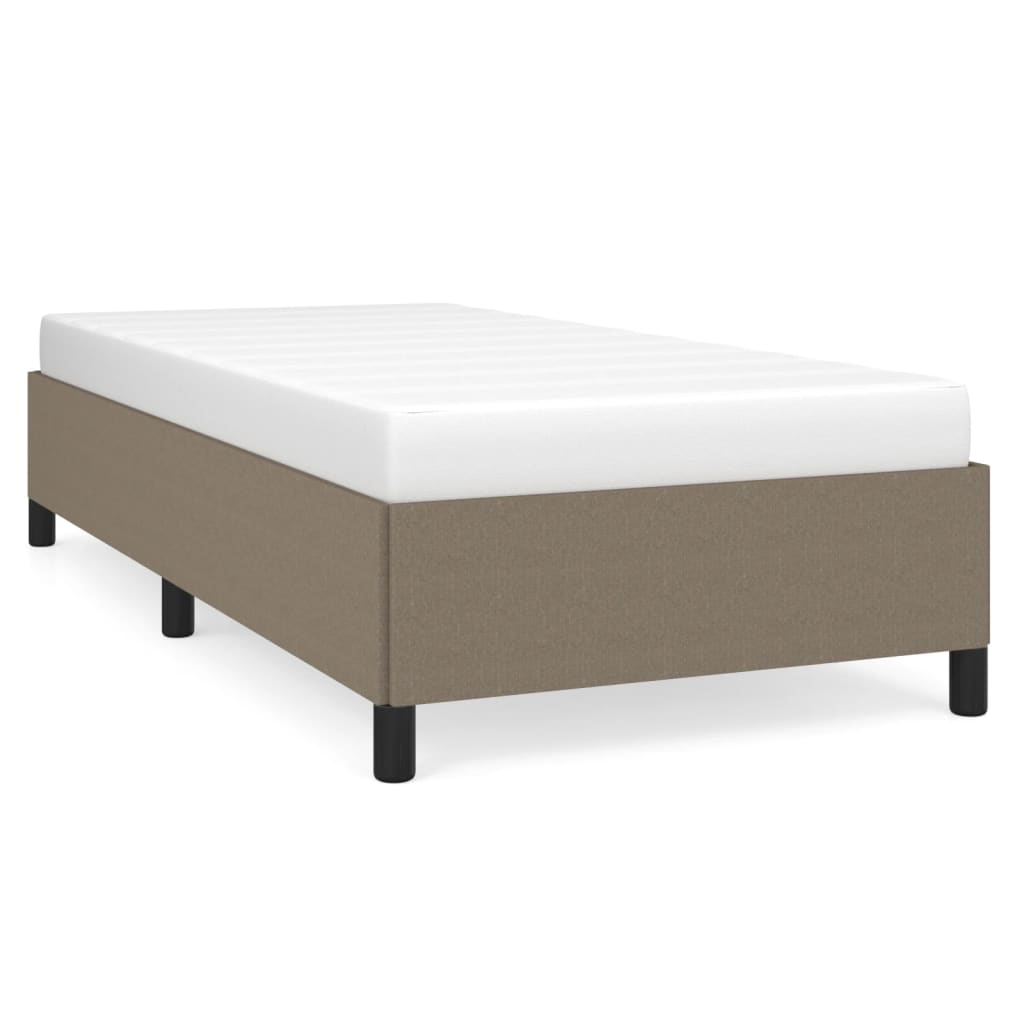 Bettgestell ohne Matratze Taupe 100x200 cm Stoff