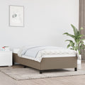 Bettgestell ohne Matratze Taupe 100x200 cm Stoff
