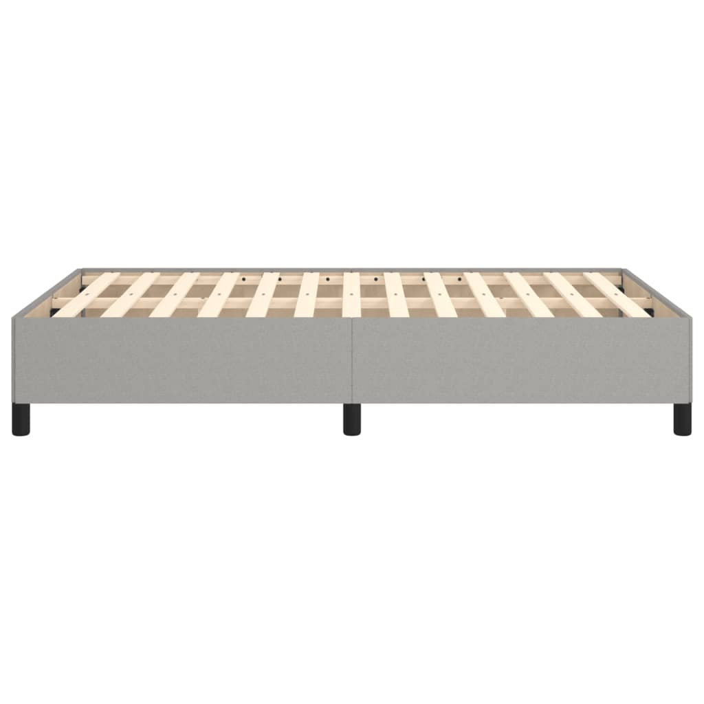 Bettgestell ohne Matratze Hellgrau 120x200 cm Stoff