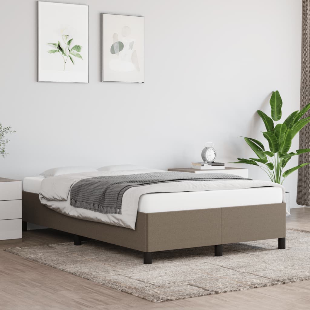 Bettgestell ohne Matratze Taupe 120x200 cm Stoff