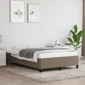 Bettgestell ohne Matratze Taupe 120x200 cm Stoff