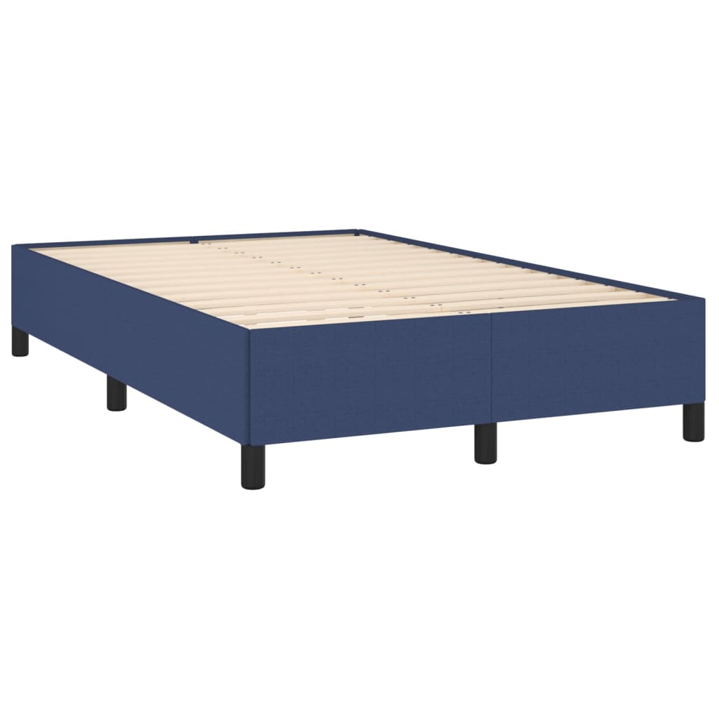 Bettgestell ohne Matratze Blau 120x200 cm Stoff