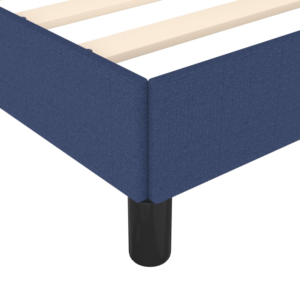 Bettgestell ohne Matratze Blau 120x200 cm Stoff