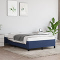 Bettgestell ohne Matratze Blau 120x200 cm Stoff