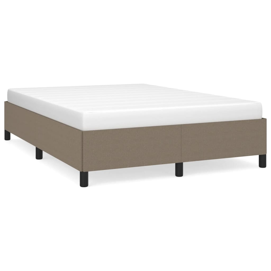 Bettgestell ohne Matratze Taupe 140x190 cm Stoff