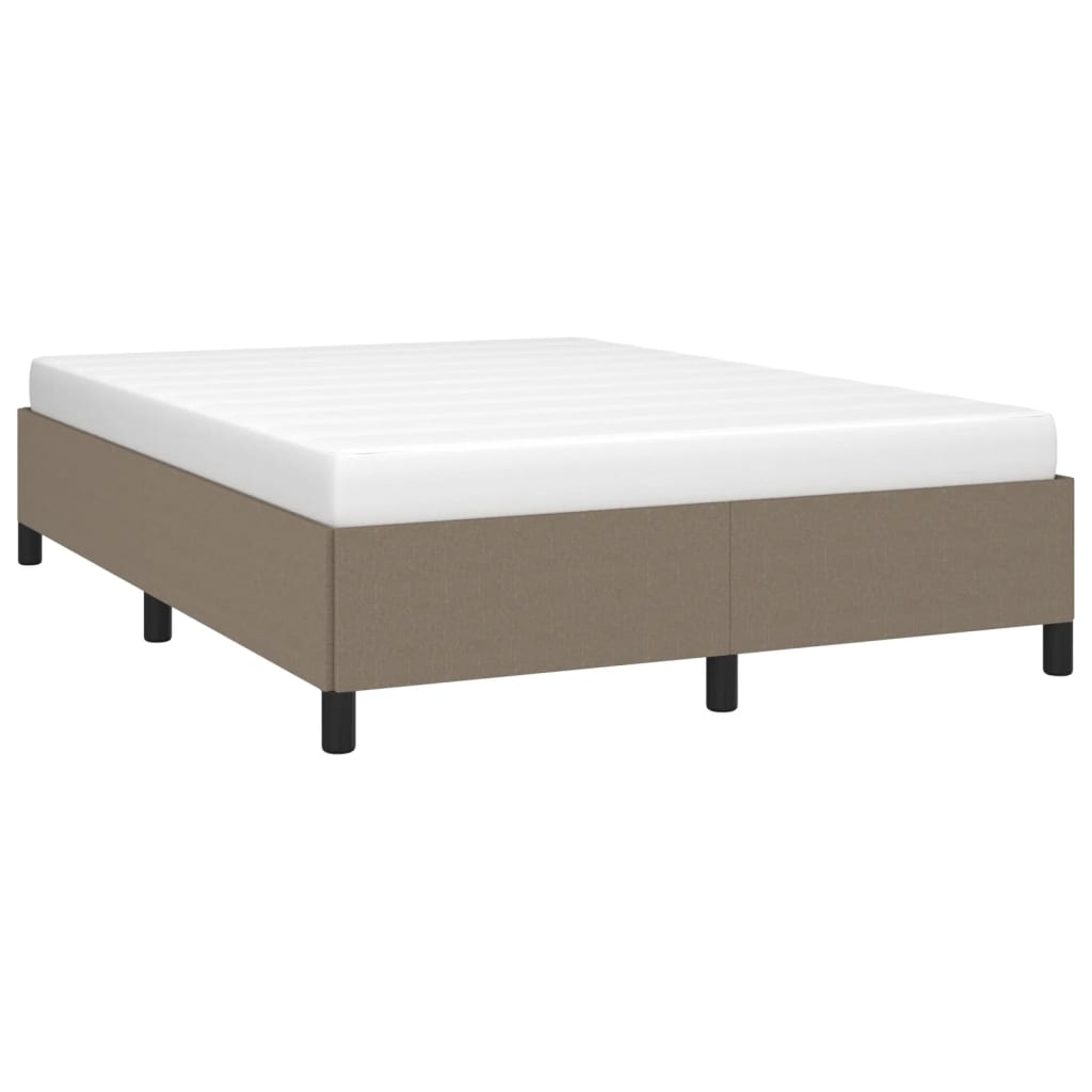 Bettgestell ohne Matratze Taupe 140x190 cm Stoff
