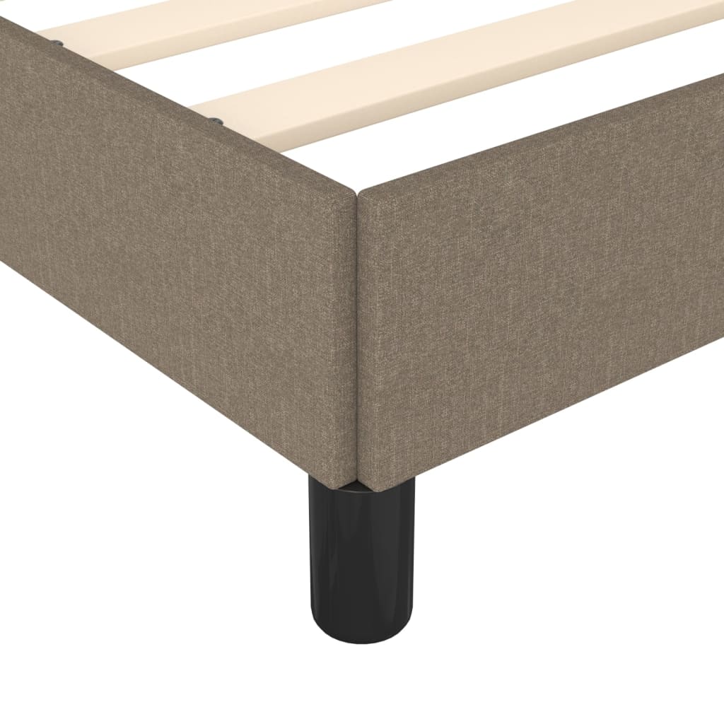 Bettgestell ohne Matratze Taupe 140x190 cm Stoff