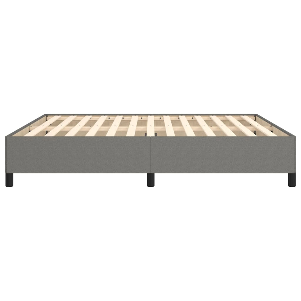 Bettgestell ohne Matratze Dunkelgrau 160x200 cm Stoff