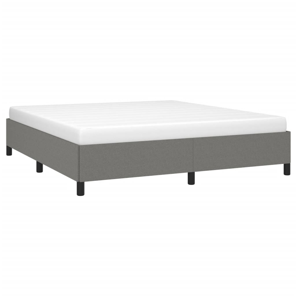 Bettgestell ohne Matratze Dunkelgrau 180x200 cm Stoff