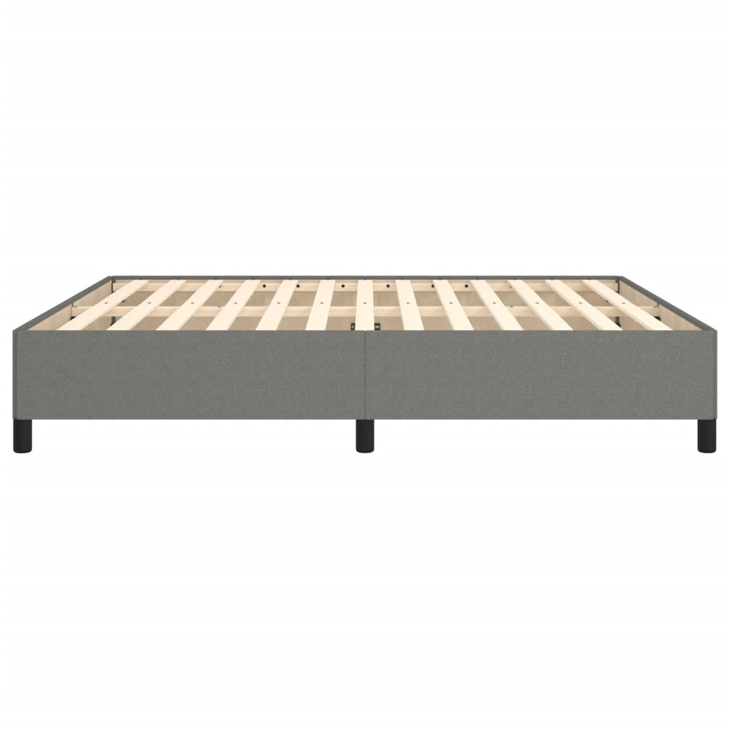Bettgestell ohne Matratze Dunkelgrau 180x200 cm Stoff