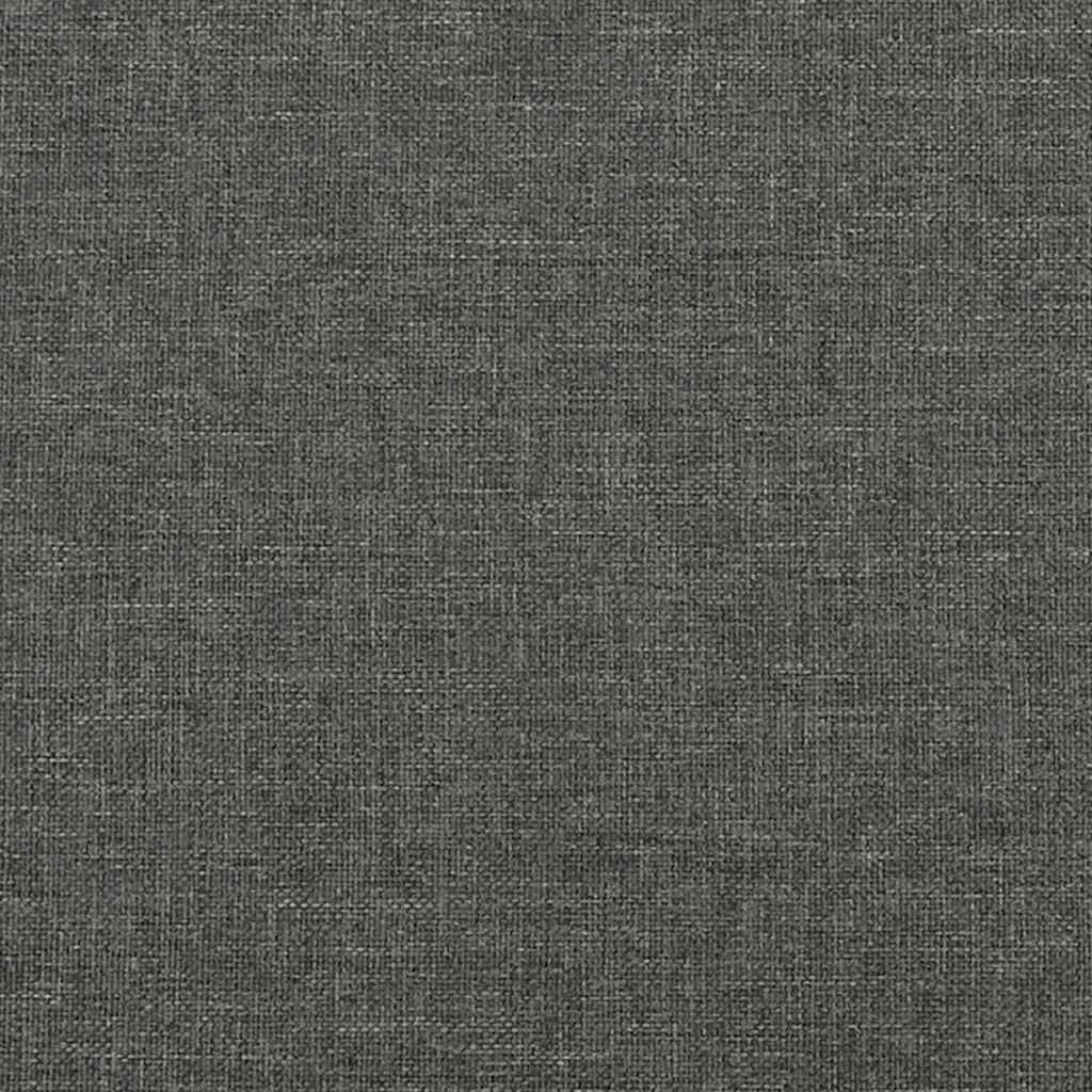 Bettgestell ohne Matratze Dunkelgrau 137x190 cm Stoff