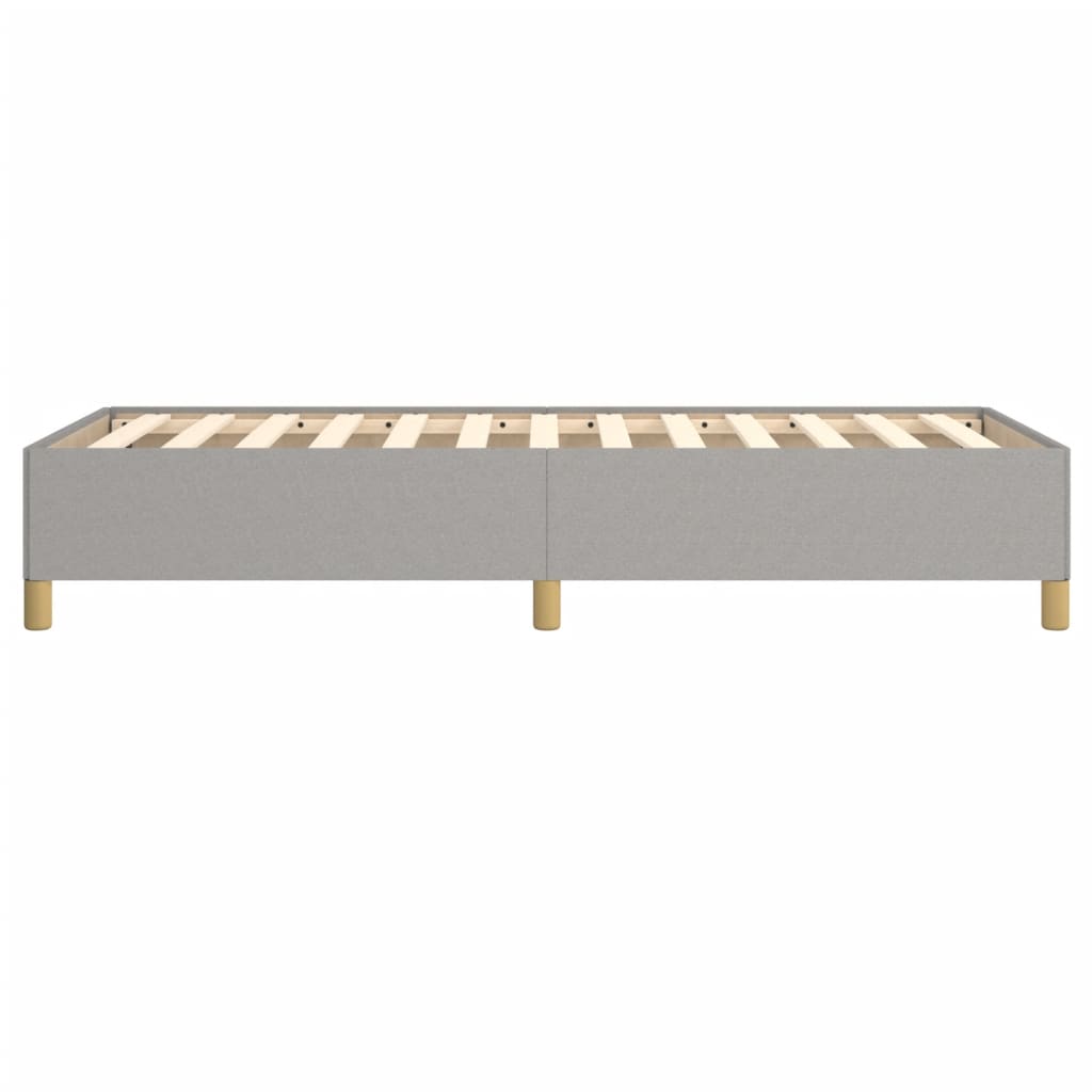 Bettgestell ohne Matratze Hellgrau 80x200 cm Stoff